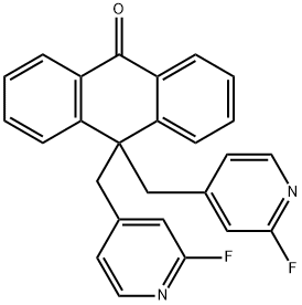 10,10-BIS[(2-FLUORO-4-PYRIDINYL)METHYL]-9(10H)-ANTHRACENONE Struktur