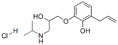 6-allyl-2-[2-hydroxy-3-[(1-methylethyl)amino]propoxy]phenol hydrochloride Struktur