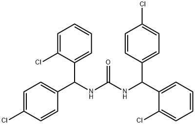 1,3-bis[(2-chlorophenyl)-(4-chlorophenyl)methyl]urea Struktur