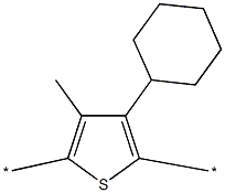 POLY(3-CYCLOHEXYL-4-METHYLTHIOPHENE-2 5& Struktur