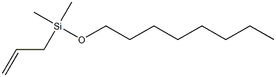 1-Dimethyl(prop-2-enyl)silyloxyoctane Struktur