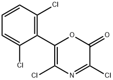 2H-1,4-Oxazin-2-one,  3,5-dichloro-6-(2,6-dichlorophenyl)- Struktur