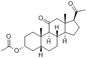 11,20-dioxo-5-beta-pregnan-3-alpha-yl acetate  Struktur