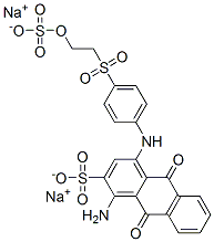 disodium 1-amino-9,10-dihydro-9,10-dioxo-4-[[4-[[2-(sulphonatooxy)ethyl]sulphonyl]phenyl]amino]anthracene-2-sulphonate Struktur