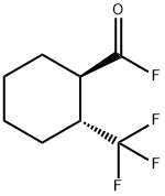 Cyclohexanecarbonyl fluoride, 2-(trifluoromethyl)-, trans- (9CI) Struktur