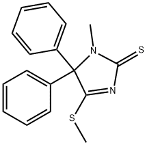 1-Methyl-4-(methylthio)-5,5-diphenyl-3-imidazoline-2-thione Struktur