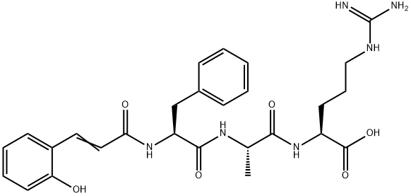 2-coumaroylphenylalanyl-alanyl-arginine Struktur