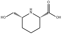 2-Piperidinecarboxylicacid,6-(hydroxymethyl)-,cis-(9CI) Struktur