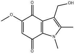 3-(hydroxymethyl)-5-methoxy-1,2-dimethyl-1H-indole-4,7-dione Struktur