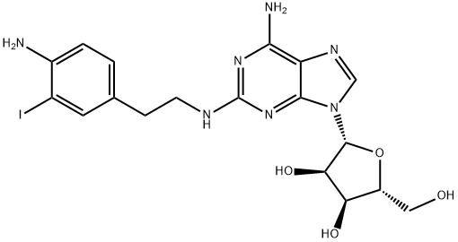 2-(2-(4-amino-3-iodophenyl)ethylamino)adenosine Struktur