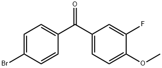 4-BROMO-3-FLUORO-4'-METHOXYBENZOPHENONE Struktur