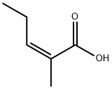 (Z)-2-methylpent-2-enoic acid Struktur