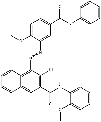 3-hydroxy-4-[[2-methoxy-5-(phenylcarbamoyl)phenyl]azo]-2-naphth-o-anisidide  Struktur