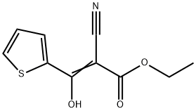 2-PROPENOIC ACID, 3-(2-THIENYL)-2-CYANO-3-HYDROXY-ETHYL ESTER Struktur