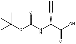 3-Butynoicacid,2-[[(1,1-dimethylethoxy)carbonyl]amino]-,(R)-(9CI) Struktur