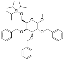 Methyl-6-O-(triisopropylsilyl)-2,3,4-tri-O-benzyl-α-D-galactopyranoside Struktur