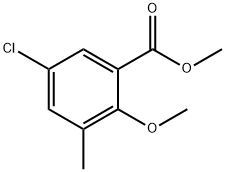 Methyl 5-chloro-2-Methoxy-3-Methylbenzoate Struktur