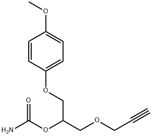 1-(p-Methoxyphenoxy)-3-(2-propynyloxy)-2-propanol carbamate Struktur