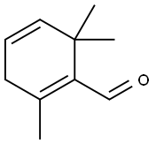 1,4-Cyclohexadiene-1-carboxaldehyde, 2,6,6-trimethyl- (9CI) Struktur