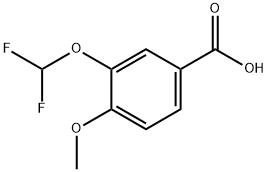 3-(difluoromethoxy)-4-methoxybenzoic acid Struktur