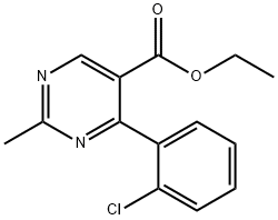 ETHYL-2-METHYL-4-(2-CHLOROPHENYL)-5-PYRIMIDINE CARBOXYLATE Struktur