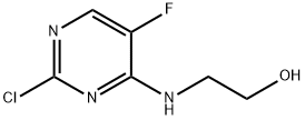 2-[(2-chloro-5-fluoro-4-pyrimidinyl)amino]ethanol Struktur