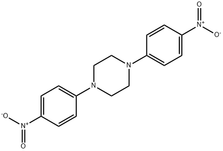 1,4-bis(4-nitrophenyl)piperazine Struktur