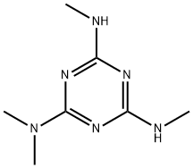 N(2),N(2),N(4),N(6)-tetramethylmelamine Struktur