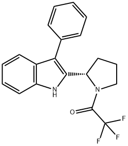 S-3-PHENYL-2-[N-(TRIFLUOROACETYL)PYRROLIDIN-2-YL]INDOLE Struktur