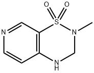 2H-Pyrido[4,3-e]-1,2,4-thiadiazine,3,4-dihydro-2-methyl-,1,1-dioxide(9CI) Struktur