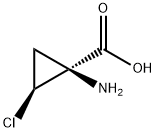 Cyclopropanecarboxylic acid, 1-amino-2-chloro-, (1S-trans)- (9CI) Struktur