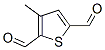 2,5-Thiophenedicarboxaldehyde, 3-methyl- (9CI) Struktur