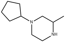 1-CYCLOPENTYL-3-METHYL-PIPERAZINE Struktur