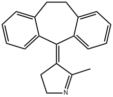 4-(10,11-DIHYDRO-DIBENZO[A,D]CYCLOHEPTEN-5-YLIDENE)-5-METHYL-3,4-DIHYDRON-2H-PYRROLE Struktur