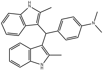 [4-[BIS(2-METHYLINDOL-3-YL)METHYL]]DIMETHYLANILINE Struktur