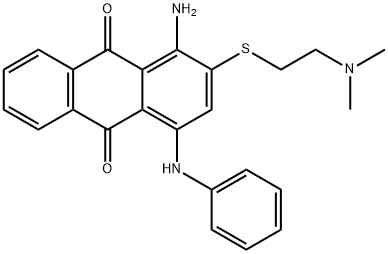 1-amino-4-anilino-2-[[2-(dimethylamino)ethyl]thio]anthraquinone Struktur