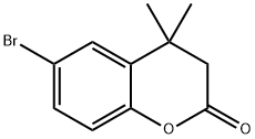 6-bromo-4,4-dimethylchroman-2-one Struktur