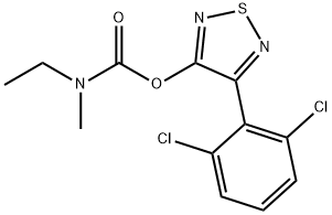 4-(2,6-Dichlorophenyl)-1,2,5-thiadiazol-3-yl-N-methyl, N-ethylcarbamat e Struktur