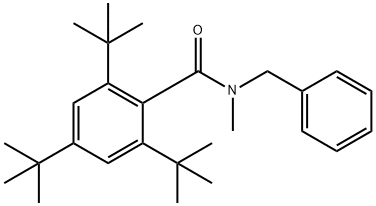 2,4,6-Tris(1,1-dimethylethyl)-N-methyl-N-(phenylmethyl)benzamide Struktur