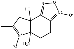 8aH-Pyrrolo[3,2-e]-2,1,3-benzoxadiazol-8a-ol,5a-amino-4,5,5a,8-tetrahydro-7-methyl-,3,6-dioxide(9CI) Struktur