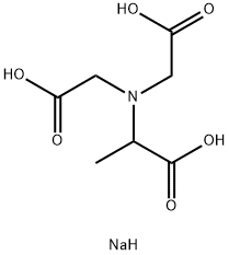 N,N-BIS(CARBOXYLATOMETHYL)ALANINE TRISODIUM SALT Struktur