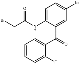 2-Bromo-N-[4-bromo-2-(2-fluorobenzoyl)phenyl]acetamide Struktur