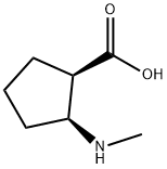 Cyclopentanecarboxylic acid, 2-(methylamino)-, cis- (9CI) Struktur