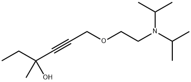 4-Hexyn-3-ol, 3-methyl-6-[2-(diisopropylamino)ethoxy]- Struktur