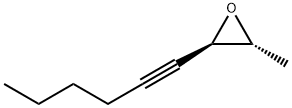 Oxirane, 2-(1-hexynyl)-3-methyl-, (2R-trans)- (9CI) Struktur