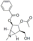 6-Azabicyclo3.1.0hexane-2,3-diol, 4-(hydroxymethyl)-6-methyl-, 3-acetate 2-benzoate, 1R-(1.alpha.,2.beta.,3.alpha.,4.beta.,5.alpha.)- Struktur