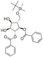 1,2,3,4-Cyclopentanetetrol, 5-(1,1-dimethylethyl)dimethylsilyloxymethyl-, 1,2-dibenzoate, 1R-(1.alpha.,2.beta.,3.alpha.,4.alpha.,5.beta.)- Struktur