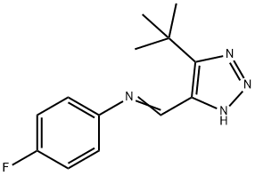 N-[(E)-(4-tert-Butyl-1H-1,2,3-triazol-5-yl)methylidene]-4-fluoroanilin e Struktur