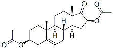 Androst-5-en-17-one, 3,16-bis(acetyloxy)-, (3beta,16beta)- Struktur