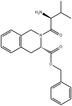 (S,S)-2-(2-AMINO-3-METHYL-BUTYRYL)-1,2,3,4-TETRAHYDRO-ISOQUINOLINE-3-CARBOXYLIC ACID BENZYL ESTER, HCL Struktur